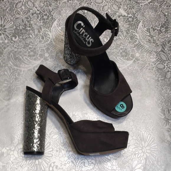 Gray silver platform shoe NEW - Picture 1 of 8